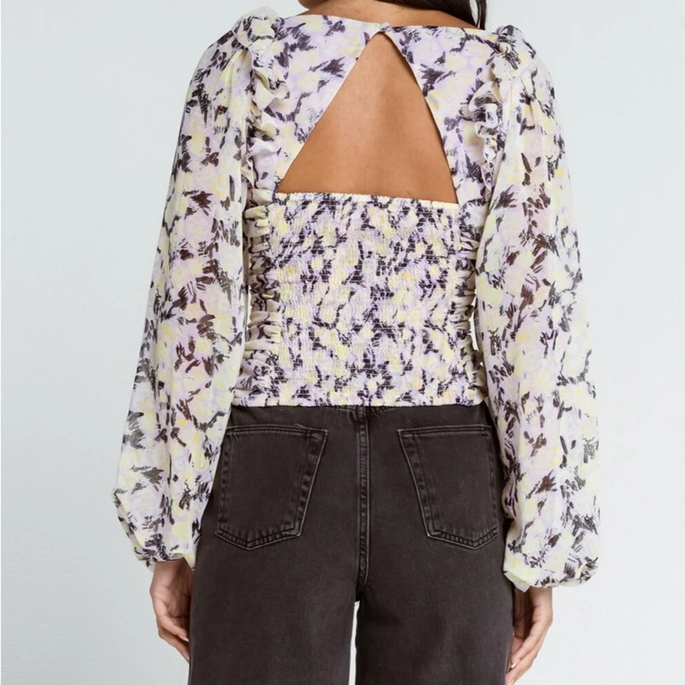 Free People Flower Power Printed Boho Top